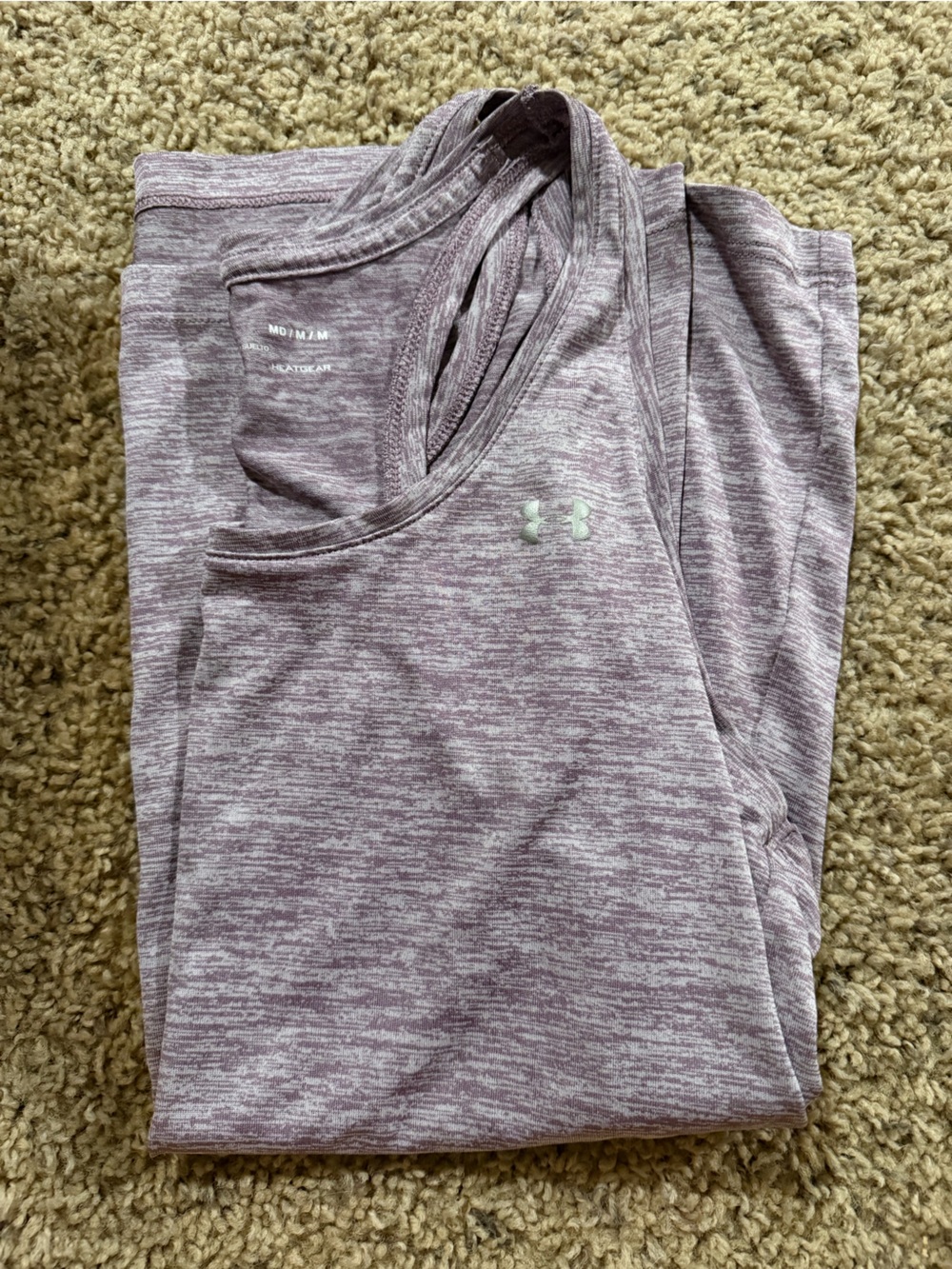 Under Armour Women's Heathered Purple Athletic Tank
